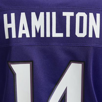 Women's Baltimore Ravens Kyle Hamilton Nike Purple Team Game Jersey