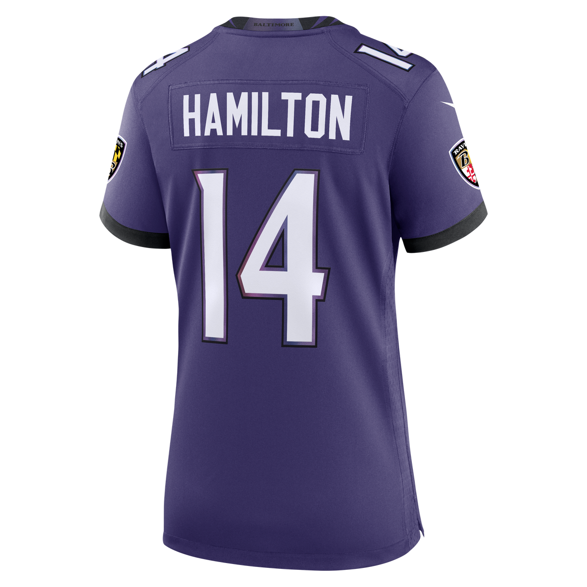 Women's Baltimore Ravens Kyle Hamilton Nike Purple Team Game Jersey