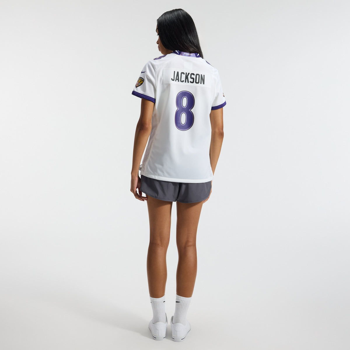 Women's Baltimore Ravens Lamar Jackson Nike White Game Jersey