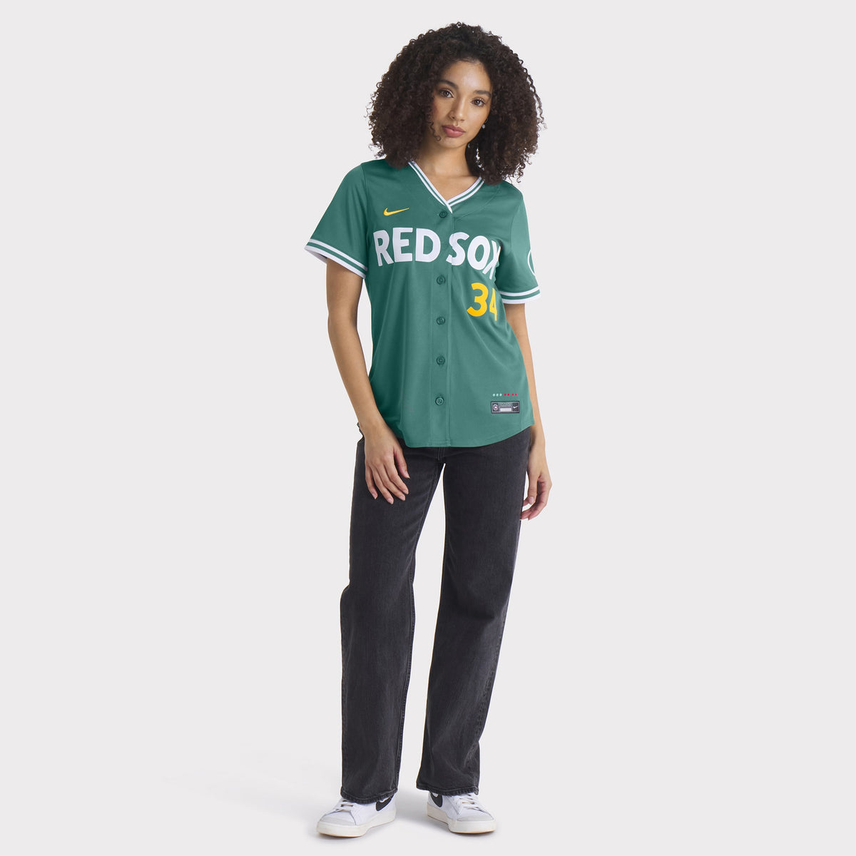Women's Boston Red Sox David Ortiz Nike Green 2025 City Connect Limited Retired Player Jersey