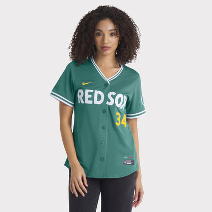Women's Boston Red Sox David Ortiz Nike Green 2025 City Connect Limited Retired Player Jersey