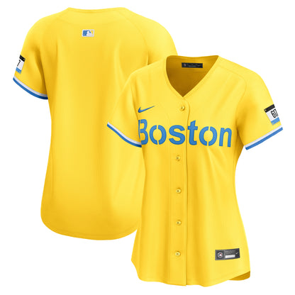 Women's Boston Red Sox Nike Yellow City Connect Limited Jersey