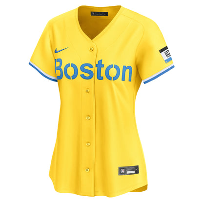 Women's Boston Red Sox Nike Yellow City Connect Limited Jersey