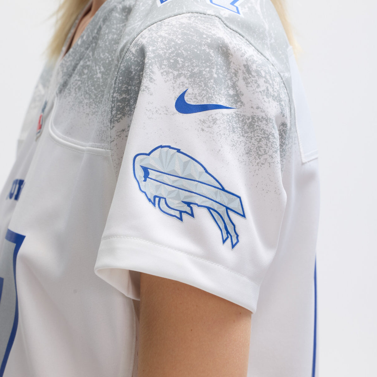 Women's Buffalo Bills Josh Allen Nike White 2025 Rivalries Collection Game Jersey