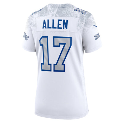 Women's Buffalo Bills Josh Allen Nike White 2025 Rivalries Collection Game Jersey