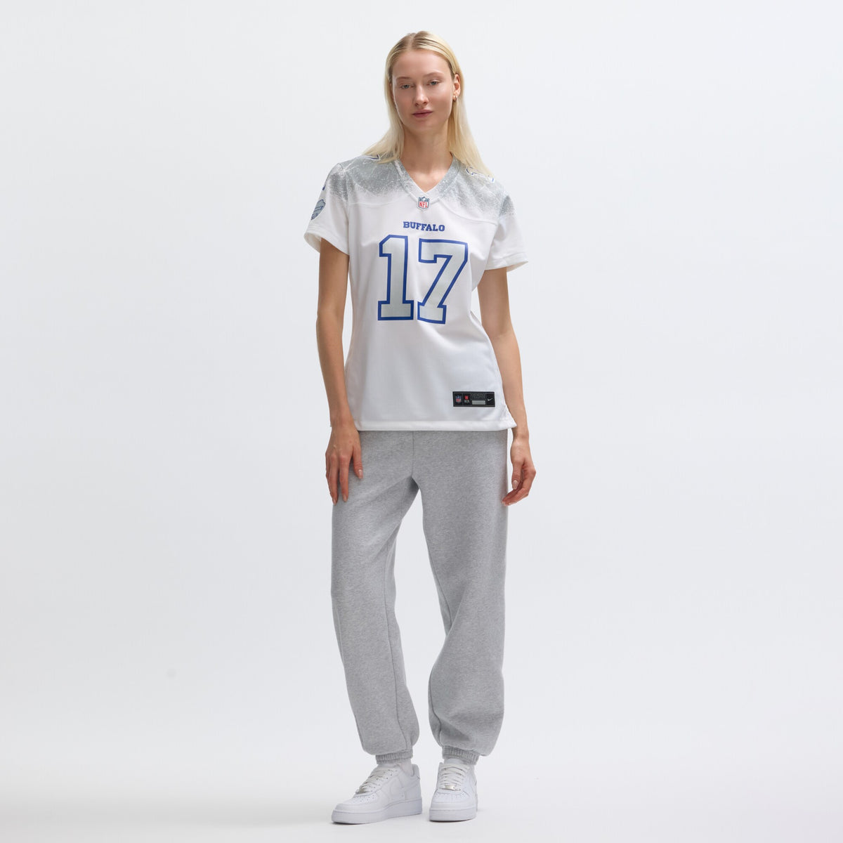 Women's Buffalo Bills Josh Allen Nike White 2025 Rivalries Collection Game Jersey