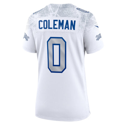 Women's Buffalo Bills Keon Coleman Nike White 2025 Rivalries Collection Game Jersey