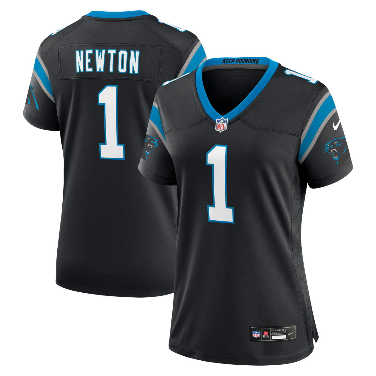 Women's Carolina Panthers Cam Newton Nike Black Team Retired Game Jersey