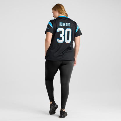 Women's Carolina Panthers Chuba Hubbard Nike Black Team Game Jersey