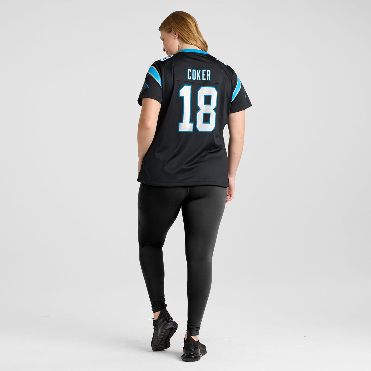 Women's Carolina Panthers Jalen Coker Nike Black Team Game Jersey