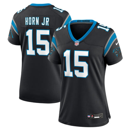 Women's Carolina Panthers Jimmy Horn Jr Nike Black Team Game Jersey
