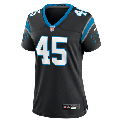 Women's Carolina Panthers Maema Njongmeta Nike Black Team Game Jersey