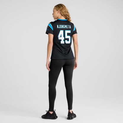 Women's Carolina Panthers Maema Njongmeta Nike Black Team Game Jersey