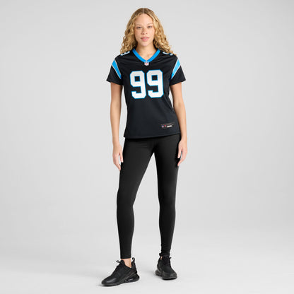Women's Carolina Panthers Tershawn Wharton Nike Black Team Game Jersey