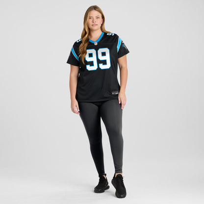 Women's Carolina Panthers Tershawn Wharton Nike Black Team Game Jersey