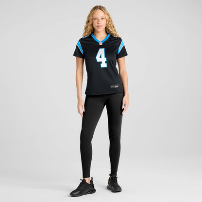 Women's Carolina Panthers Tetairoa McMillan Nike Black Team Game Jersey
