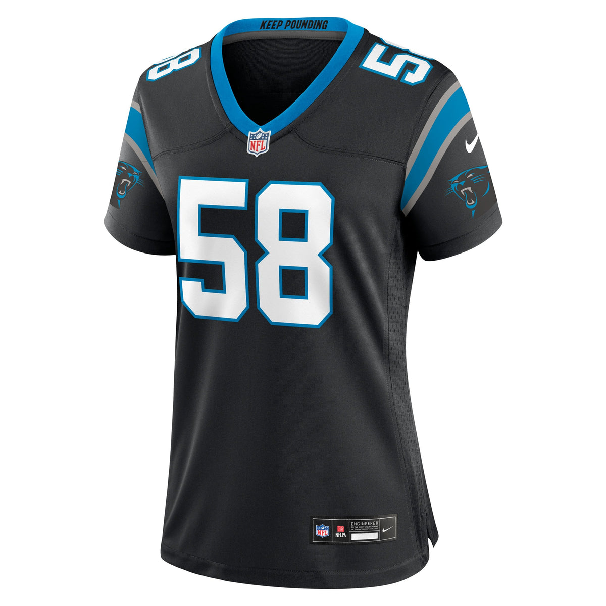 Women's Carolina Panthers Thomas Davis Sr. Nike Black Team Retired Game Jersey
