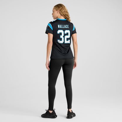 Women's Carolina Panthers Trevin Wallace Nike Black Team Game Jersey
