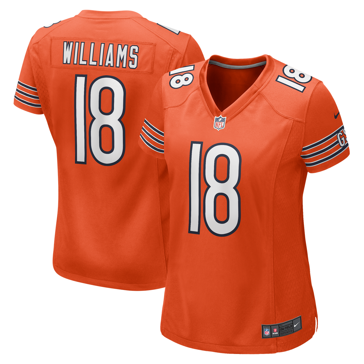 Women's Chicago Bears Caleb Williams Nike Orange Alternate Game Jersey