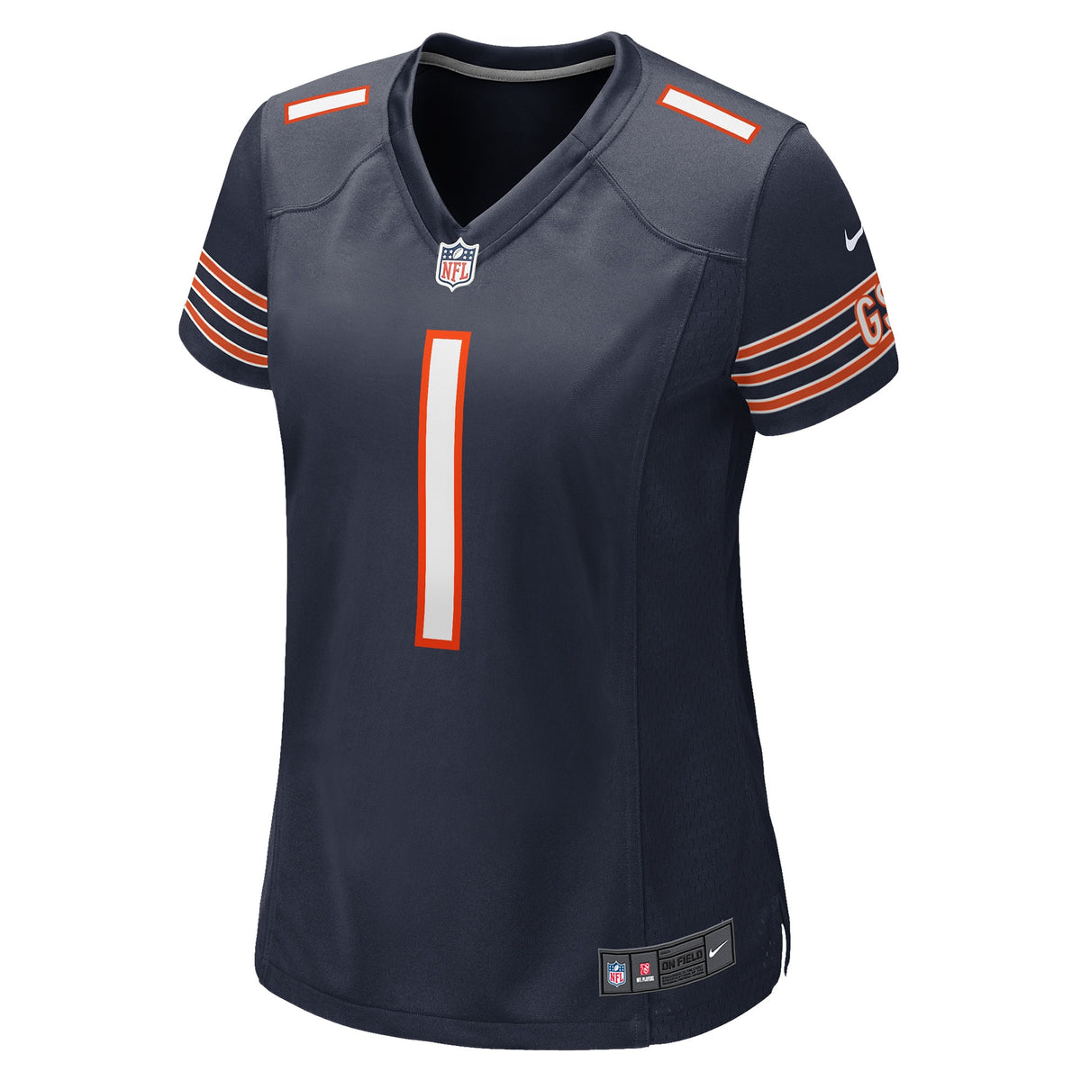Women's Chicago Bears Number 1 Bride Nike Navy Game Jersey