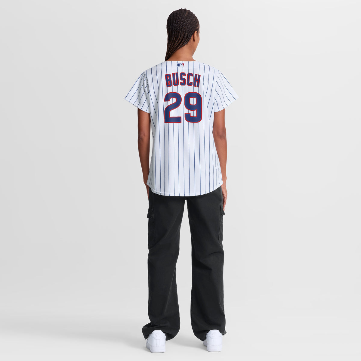 Women's Chicago Cubs Michael Busch Nike White Home Replica Jersey