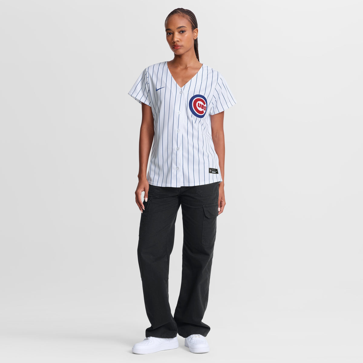 Women's Chicago Cubs Nico Hoerner Nike White Home Replica Jersey
