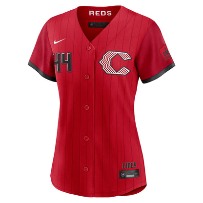 Women's Cincinnati Reds Elly De La Cruz Nike Red 2026 City Connect Stadium Jersey