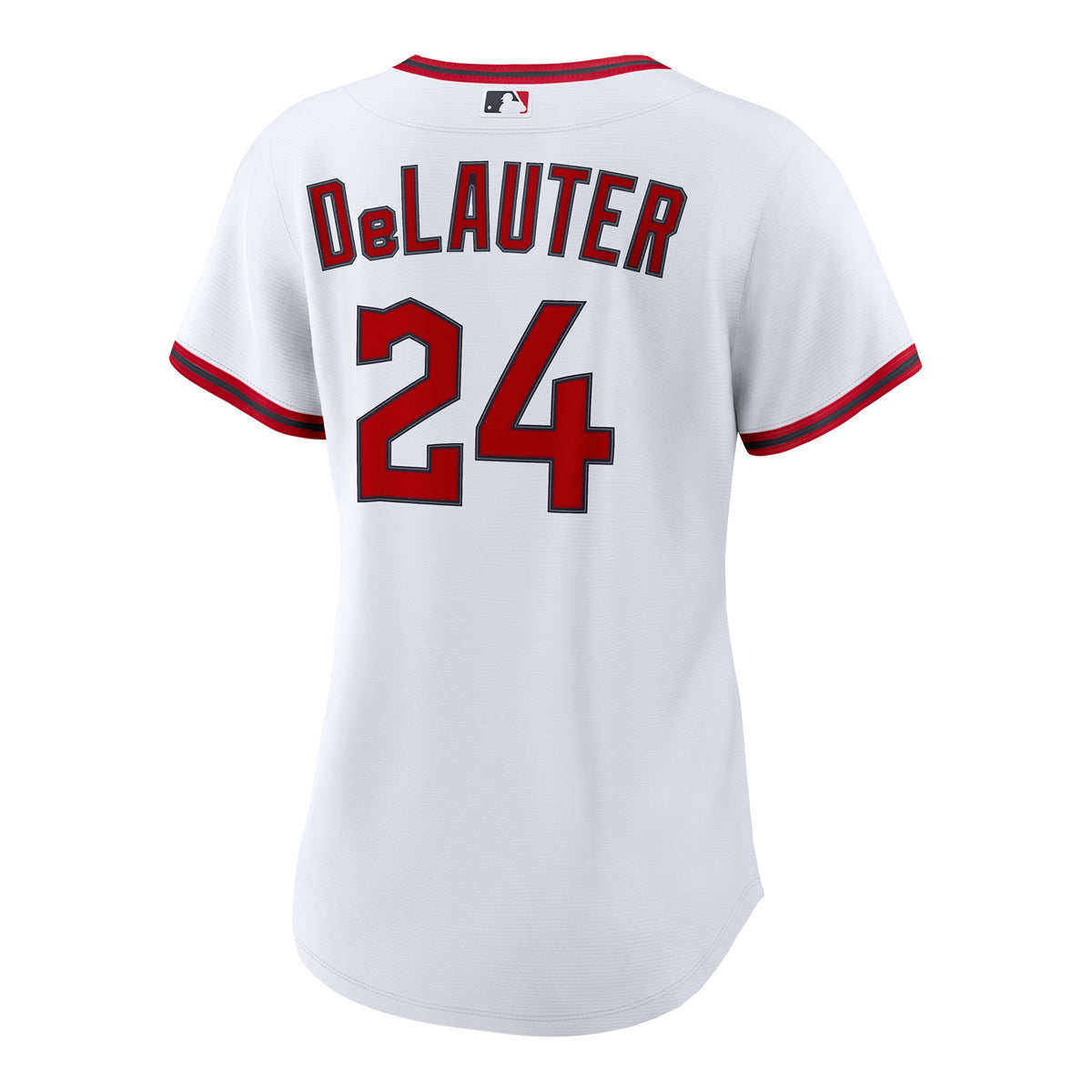 Women's Cleveland Guardians Chase DeLauter Nike White Home Replica Jersey