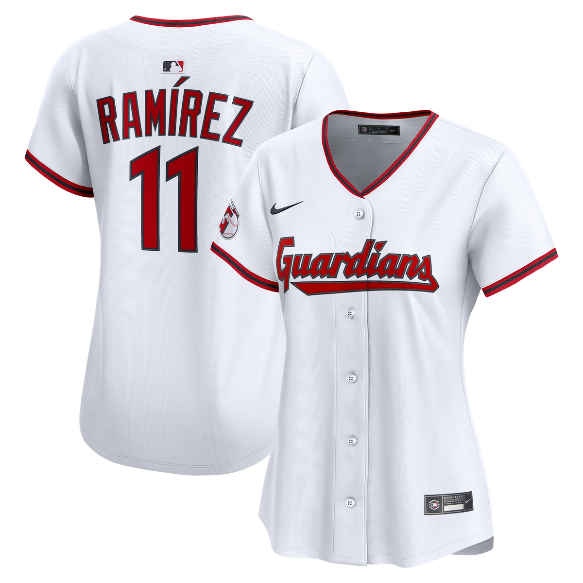 Women's Cleveland Guardians Josí© Ramí­rez Nike White Home Limited Player Jersey