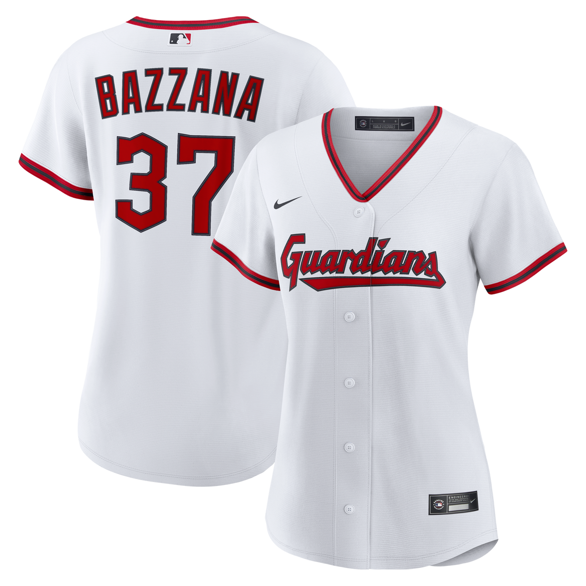 Women's Cleveland Guardians Travis Bazzana Nike White Home Replica Jersey