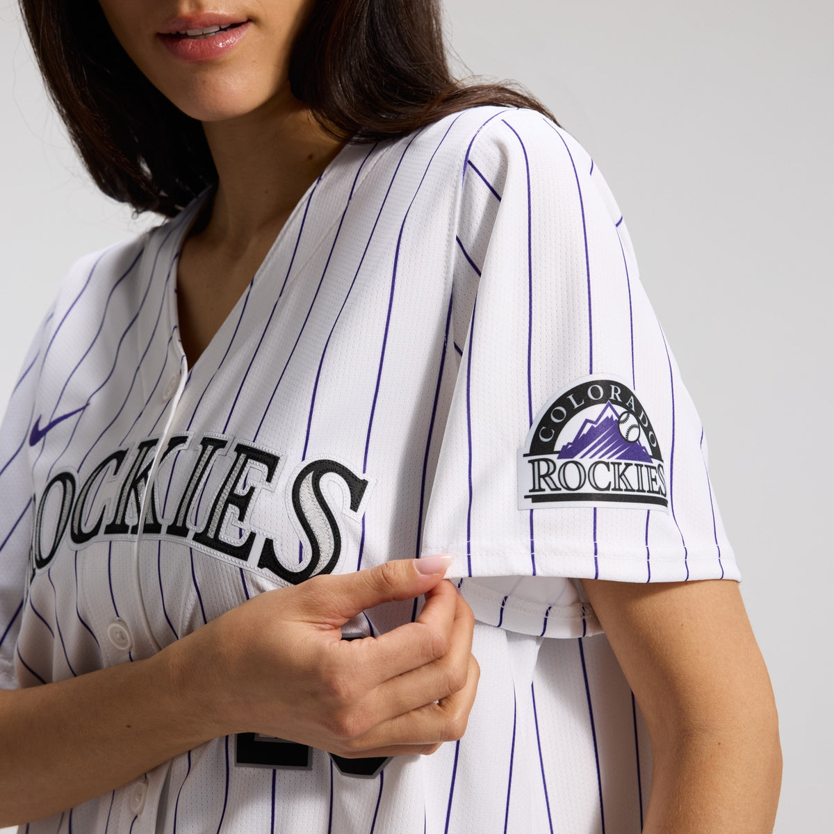 Women's Colorado Rockies Kris Bryant Nike White Home Limited Player Jersey