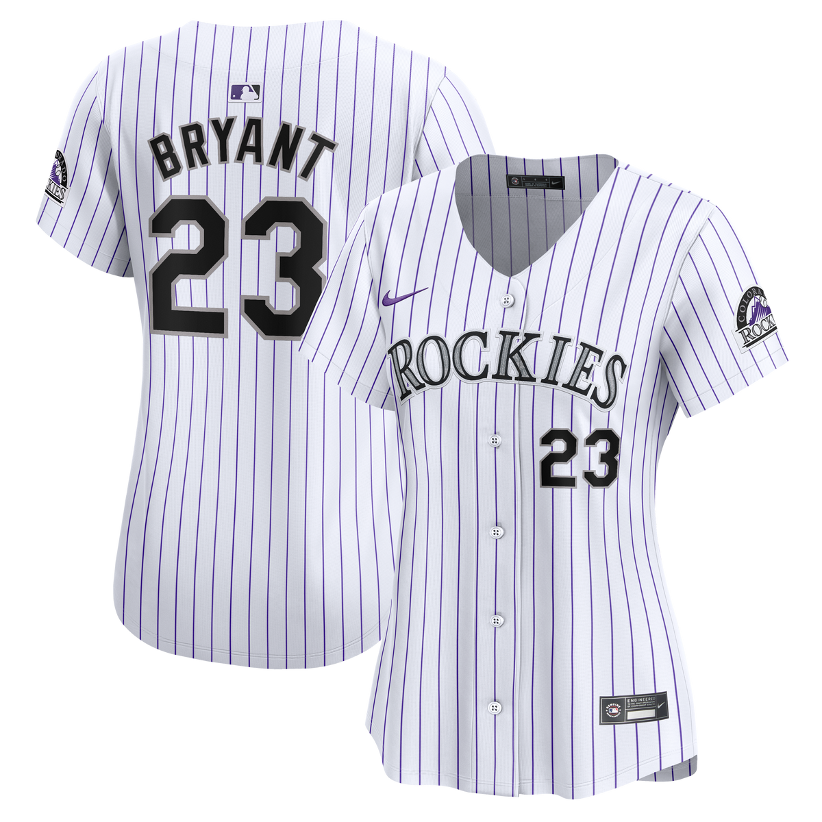 Women's Colorado Rockies Kris Bryant Nike White Home Limited Player Jersey