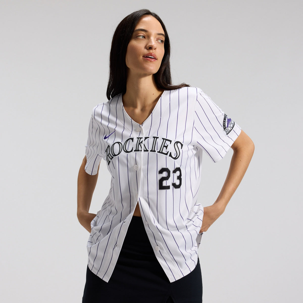 Women's Colorado Rockies Kris Bryant Nike White Home Limited Player Jersey