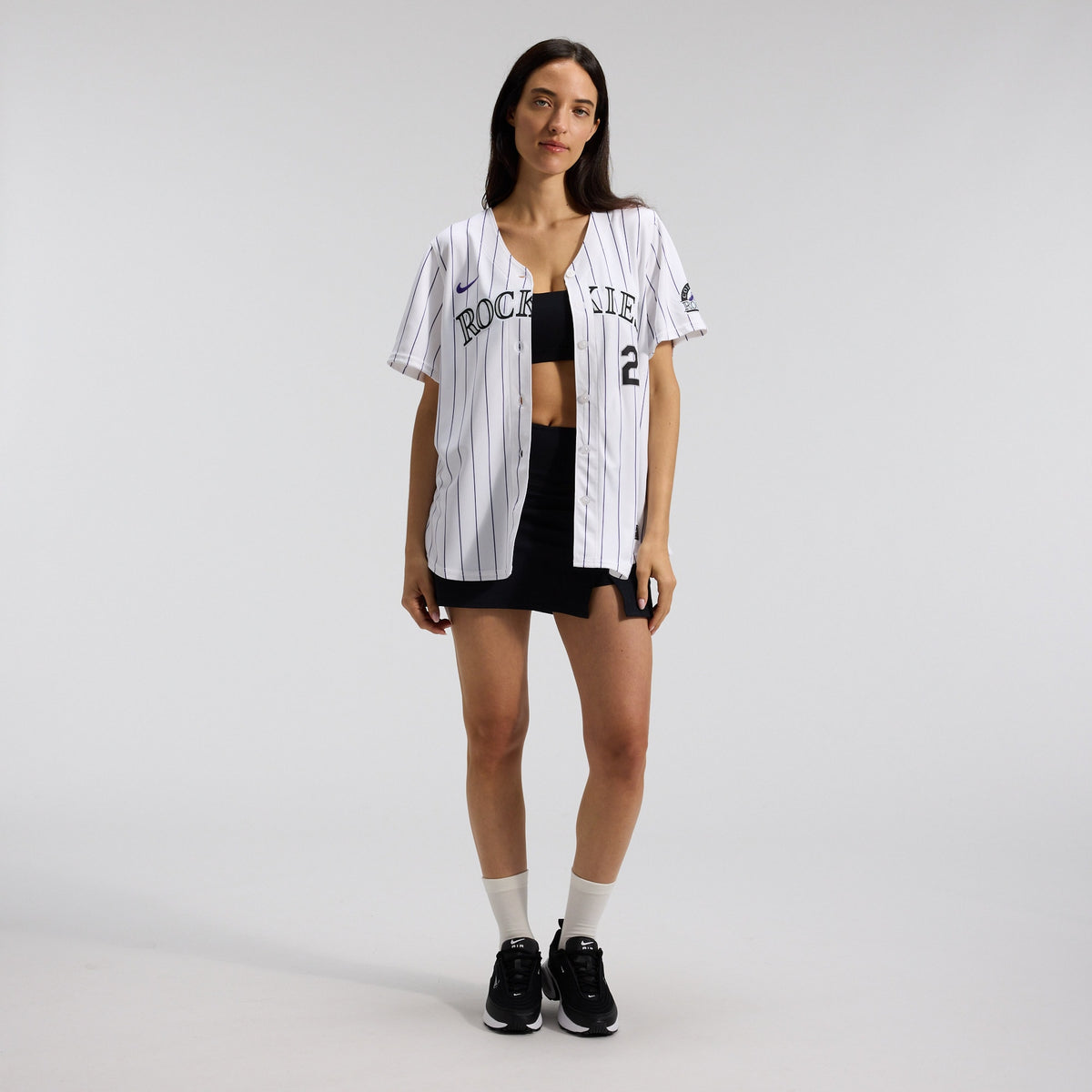 Women's Colorado Rockies Kris Bryant Nike White Home Limited Player Jersey