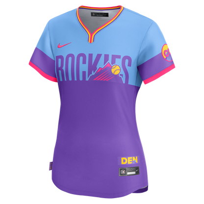 Women's Colorado Rockies Nike Purple/Light Blue 2025 City Connect Limited Jersey