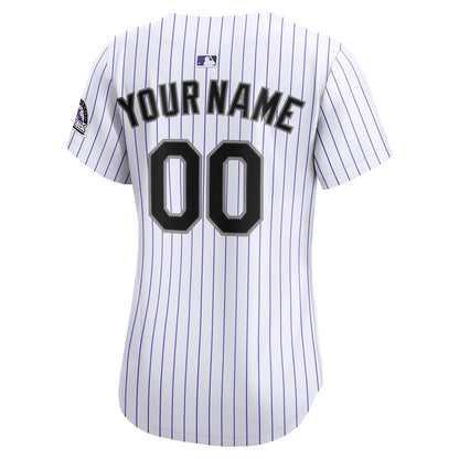 Women's Colorado Rockies Nike White Home Limited Custom Jersey