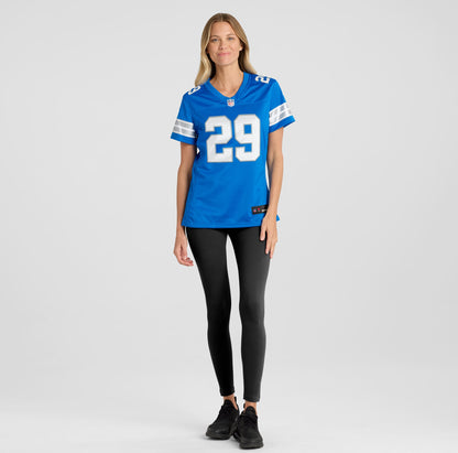 Women's Detroit Lions Avonte Maddox Nike Blue Team Game Jersey
