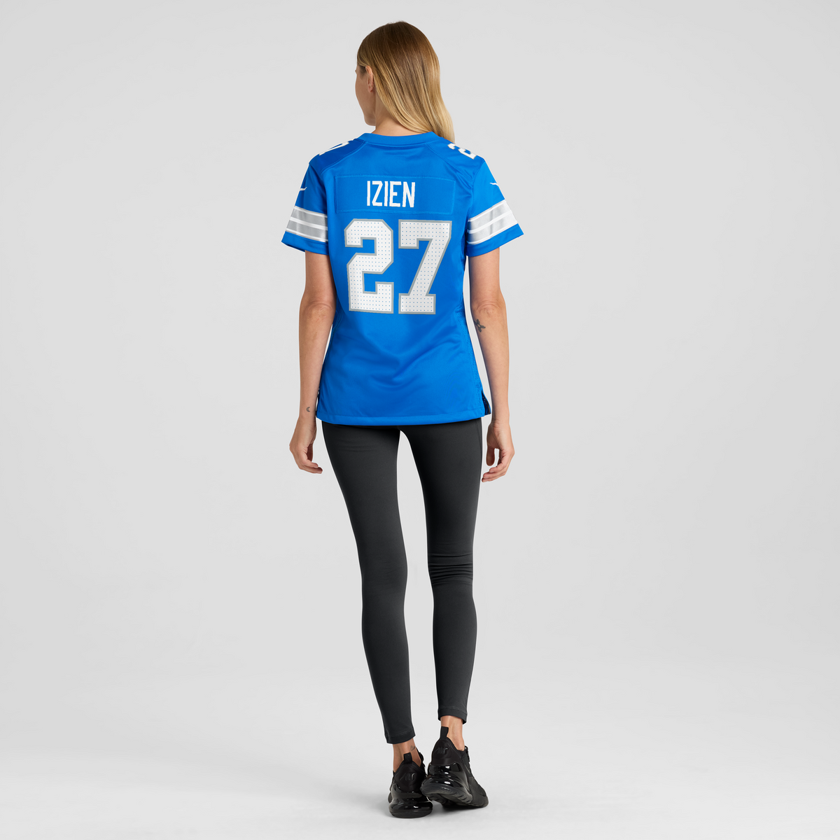 Women's Detroit Lions Christian Izien Nike Blue Team Game Jersey