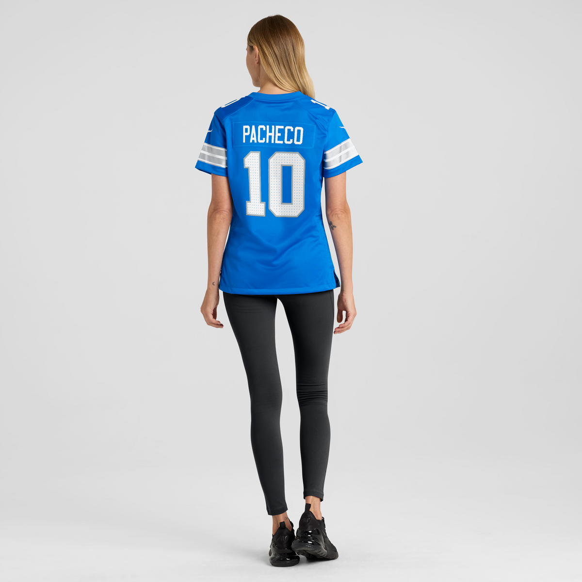 Women's Detroit Lions Isiah Pacheco Nike Blue Team Game Jersey