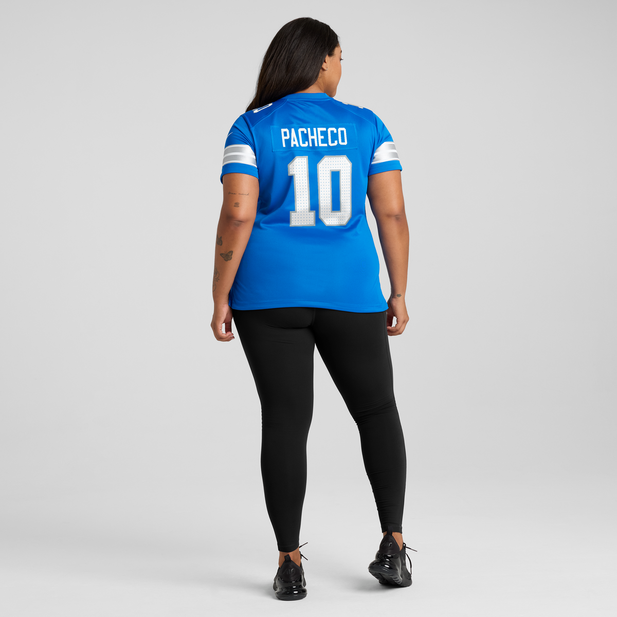 Women's Detroit Lions Isiah Pacheco Nike Blue Team Game Jersey