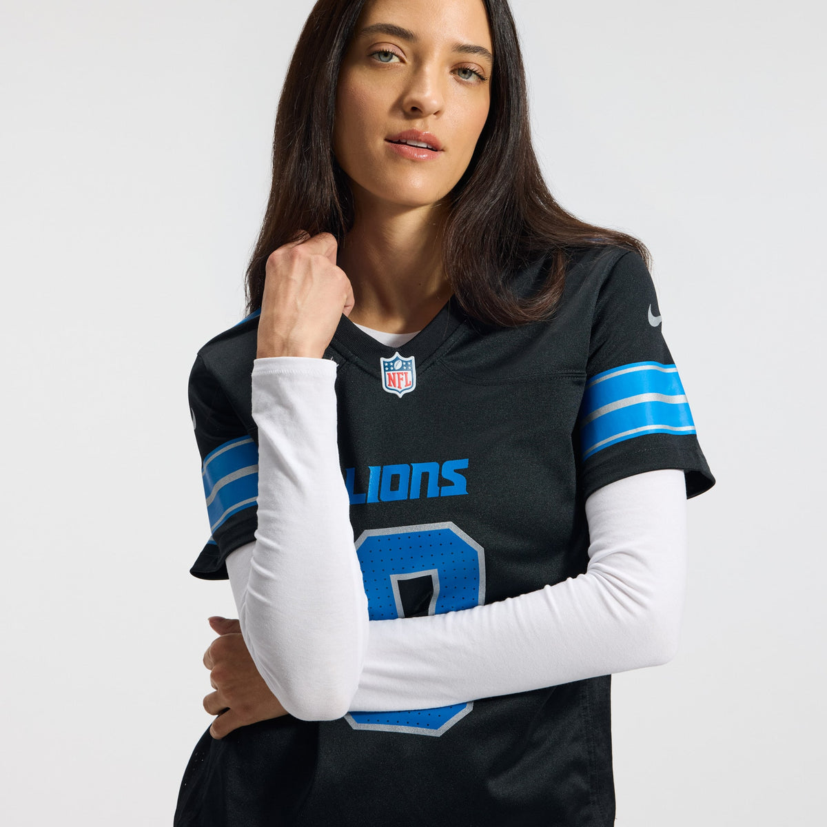 Women's Detroit Lions Jahmyr Gibbs Nike Black 2nd Alternate Game Player Jersey