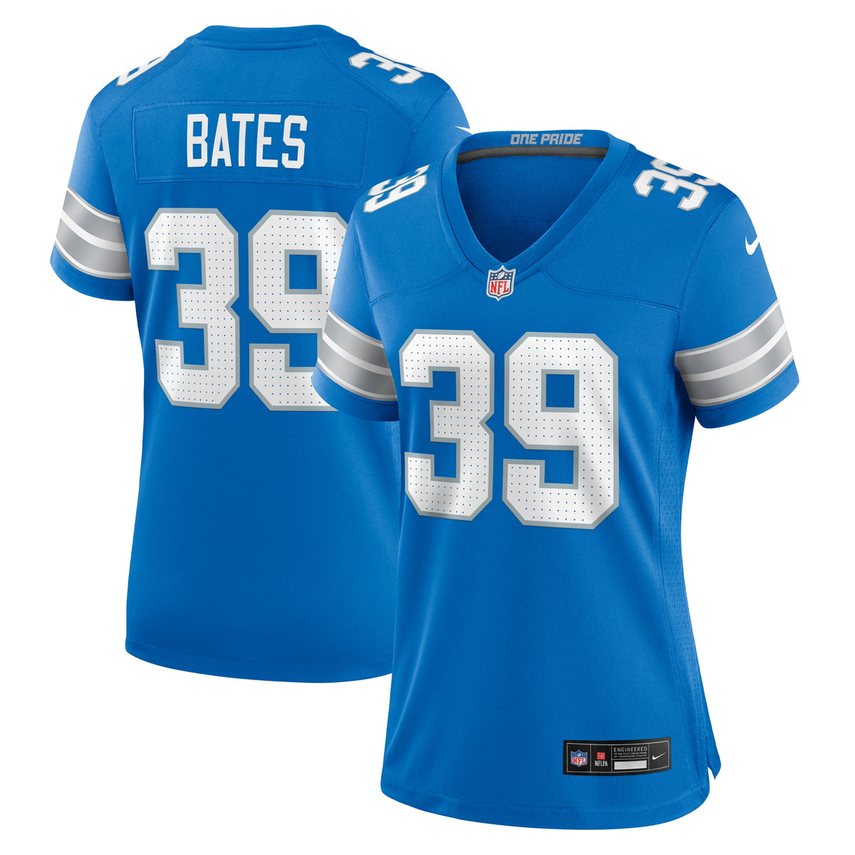 Women's Detroit Lions Jake Bates Nike Blue Team Game Jersey