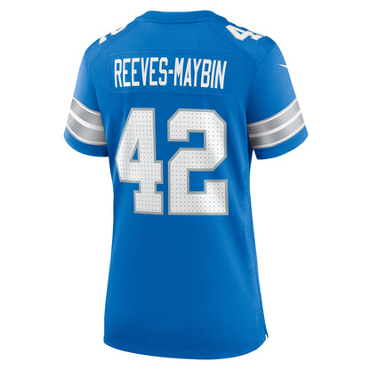 Women's Detroit Lions Jalen Reeves-Maybin Nike Blue Team Game Jersey