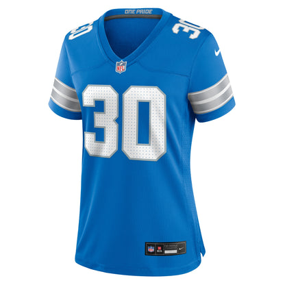 Women's Detroit Lions Khalil Dorsey Nike Blue Team Game Jersey