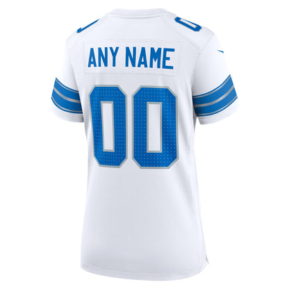 Women's Detroit Lions Nike White Custom Game Jersey