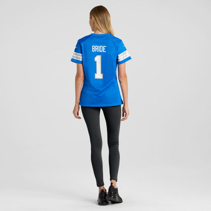Women's Detroit Lions Number 1 Bride Nike Blue Game Jersey