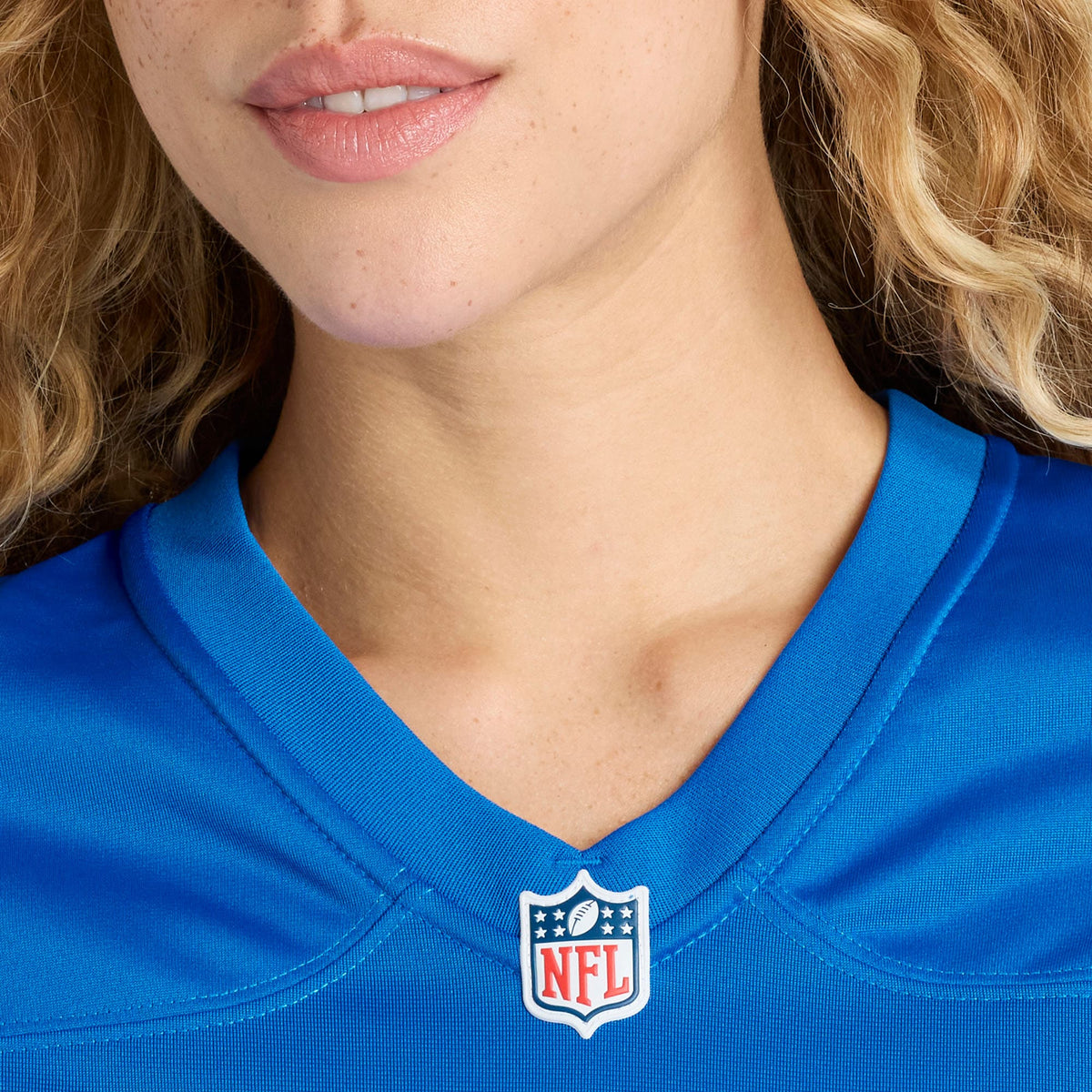 Women's Detroit Lions Number 1 Bride Nike Blue Game Jersey