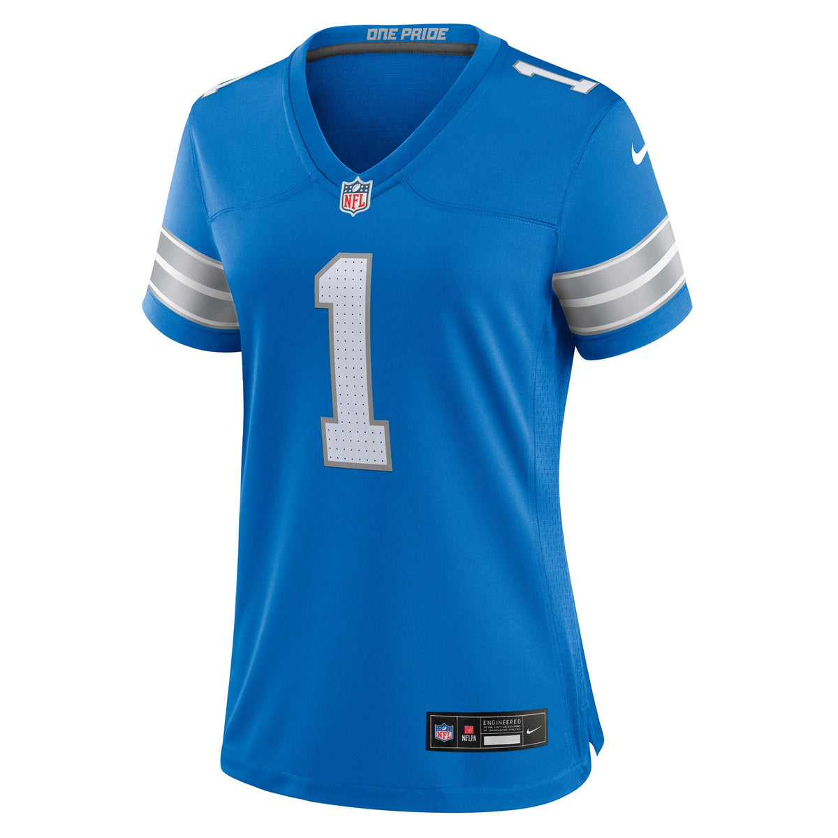 Women's Detroit Lions Number 1 Bride Nike Blue Game Jersey