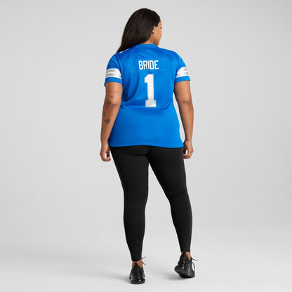 Women's Detroit Lions Number 1 Bride Nike Blue Game Jersey