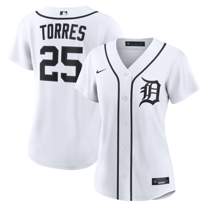 Women's Detroit Tigers Gleyber Torres Nike White Home Replica Jersey